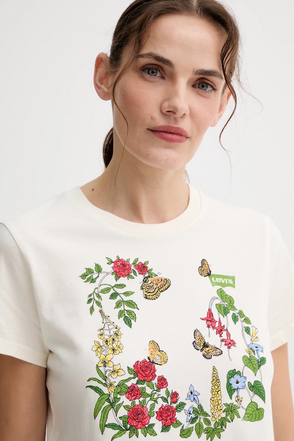 Levi's tricou din bumbac bej 17369.3221