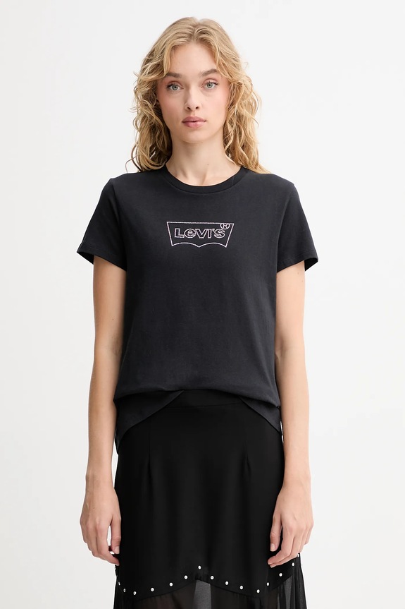 Levi's tricou din bumbac imprimeu negru 17369.3272