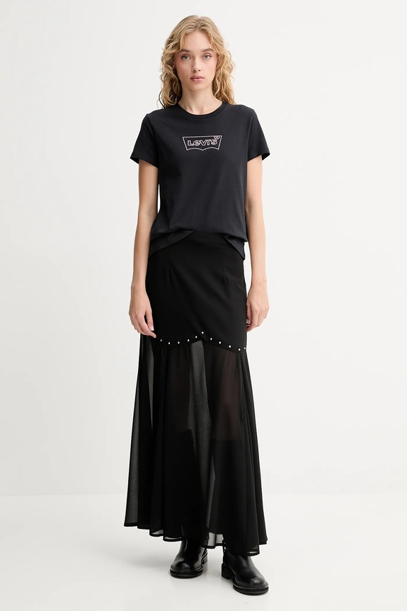 Levi's tricou din bumbac 17369.3272 negru AW25