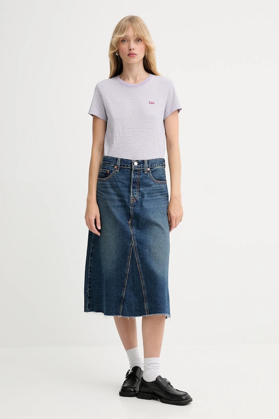 Pamučna majica Levi's 39185.0326 ljubičasta AA00