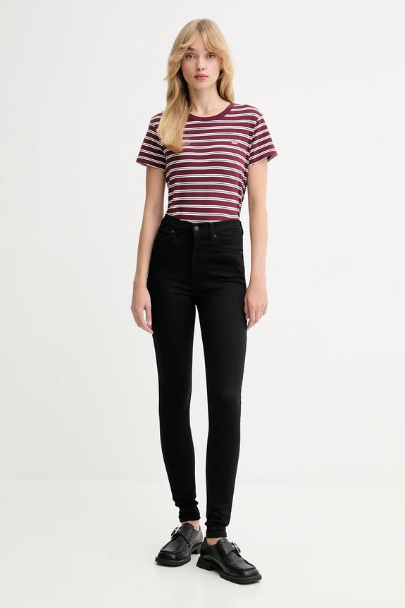 Levi's pamut póló 39185.0377 burgundia AW25