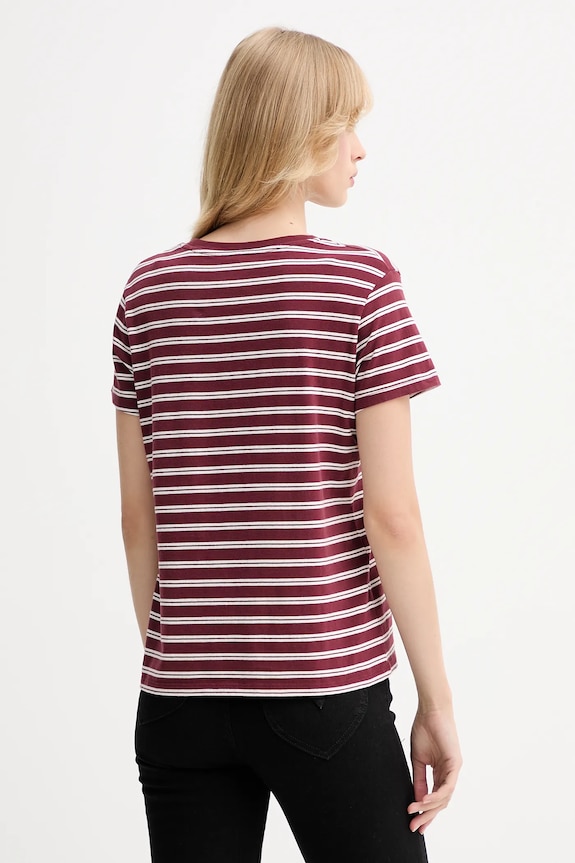 Ruházat Levi's pamut póló 39185.0377 burgundia