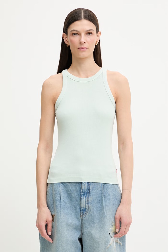 Levi's za žene od pamuka ESSENTIAL RACER zelena A3381