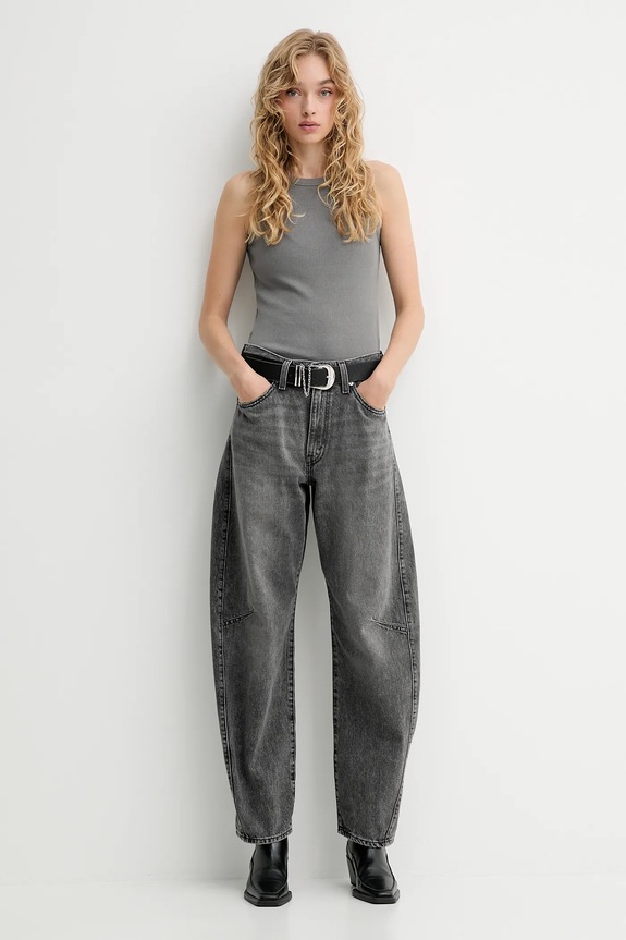 Levi's pentru femei din bumbac ESSENTIAL RACER A3381 gri SS26