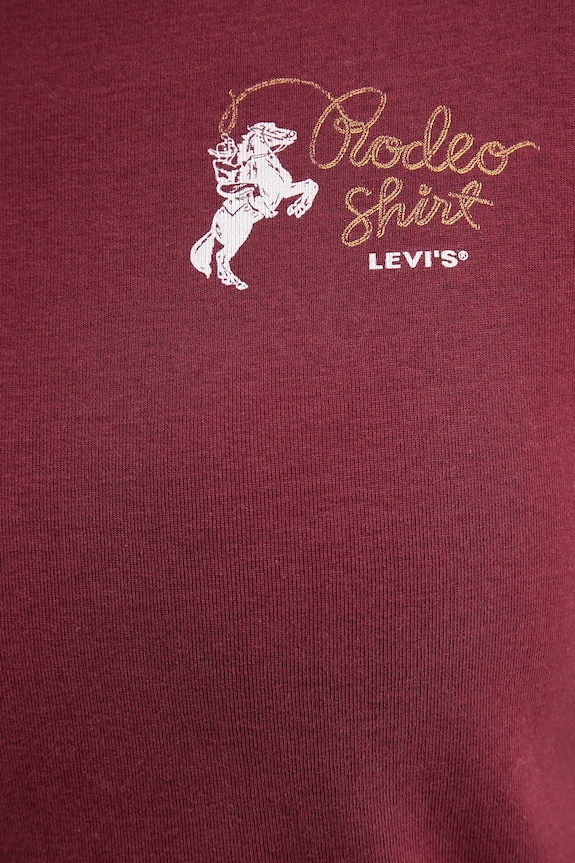 Bavlnené tričko Levi's A8798.0070 burgundské