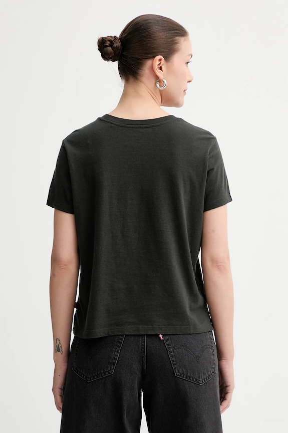 Pamučna majica Levi's pamuk crna A8804.0063
