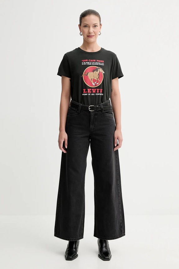 Pamučna majica Levi's A8804.0063 crna AW25