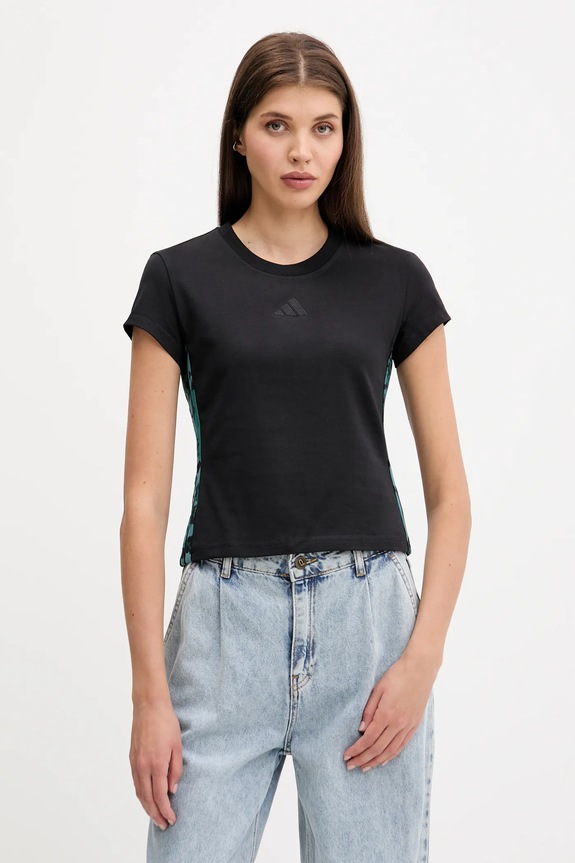 adidas tricou din bumbac Animal imprimeu negru JM1850