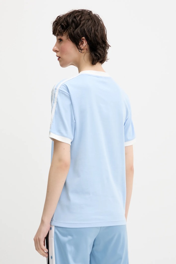 Odzież adidas Originals t-shirt bawełniany Ruffle 3S Tee KC8820 niebieski