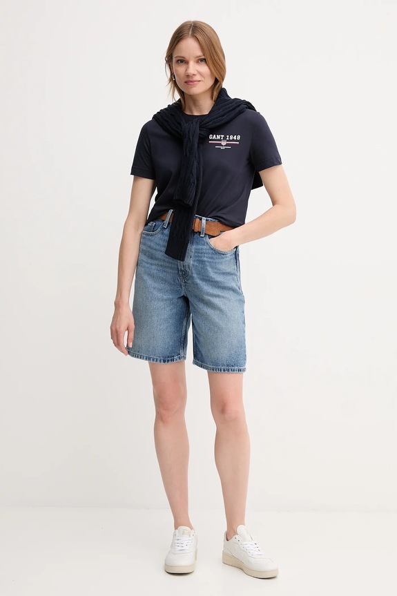 Gant tricou din bumbac 4201554 bleumarin AW25