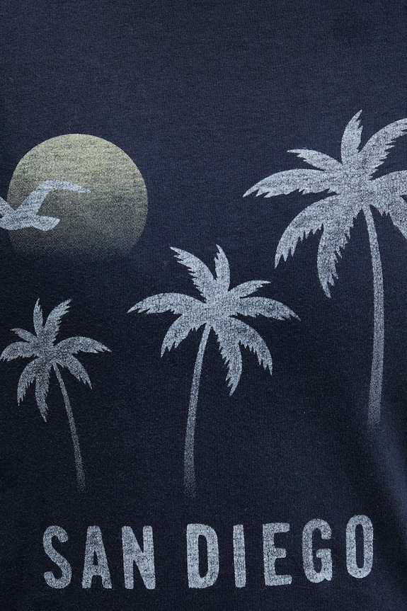 Hollister Co. t-shirt bawełniany KI357.5016.200 granatowy