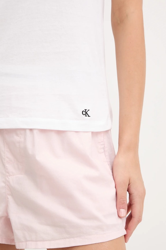 Βαμβακερό μπλουζάκι Calvin Klein Underwear 3-pack λευκό LV00QS7485