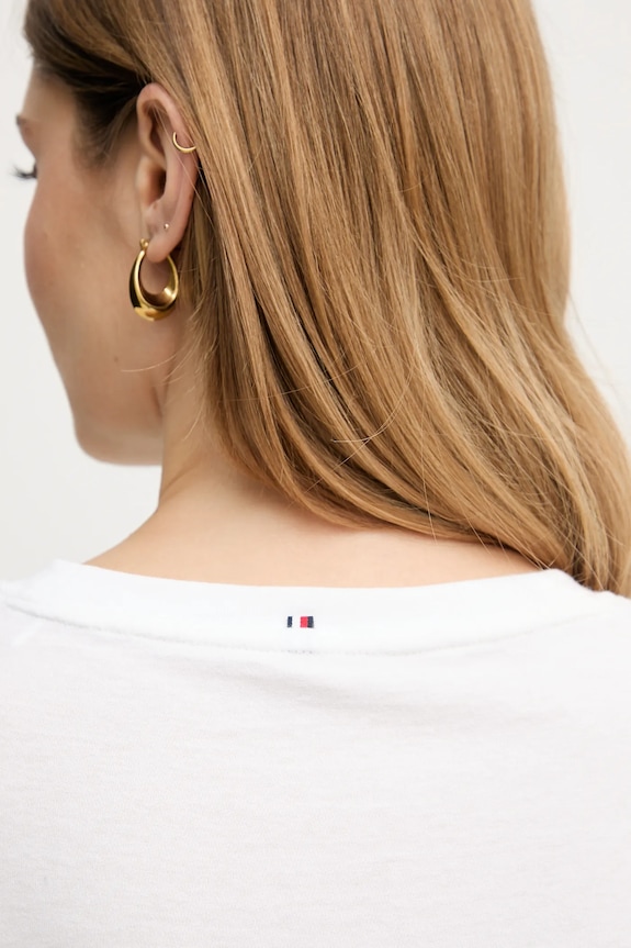 Tommy Hilfiger t-shirt női pamut UW0UW06236 bézs