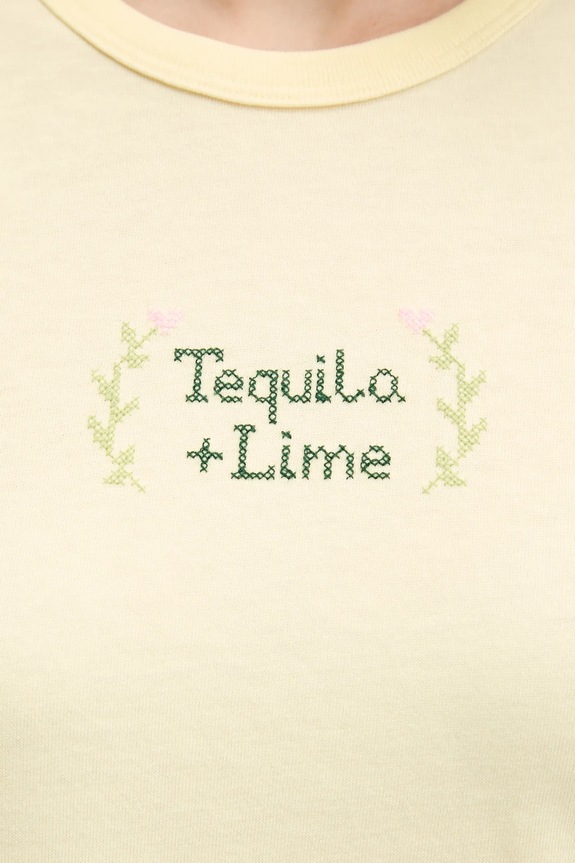 Βαμβακερό μπλουζάκι Abercrombie & Fitch KI157.5176.800 κίτρινο