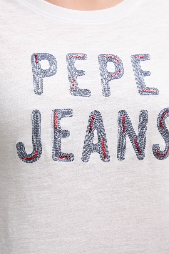 Bavlněné tričko Pepe Jeans PL5000045 bílá