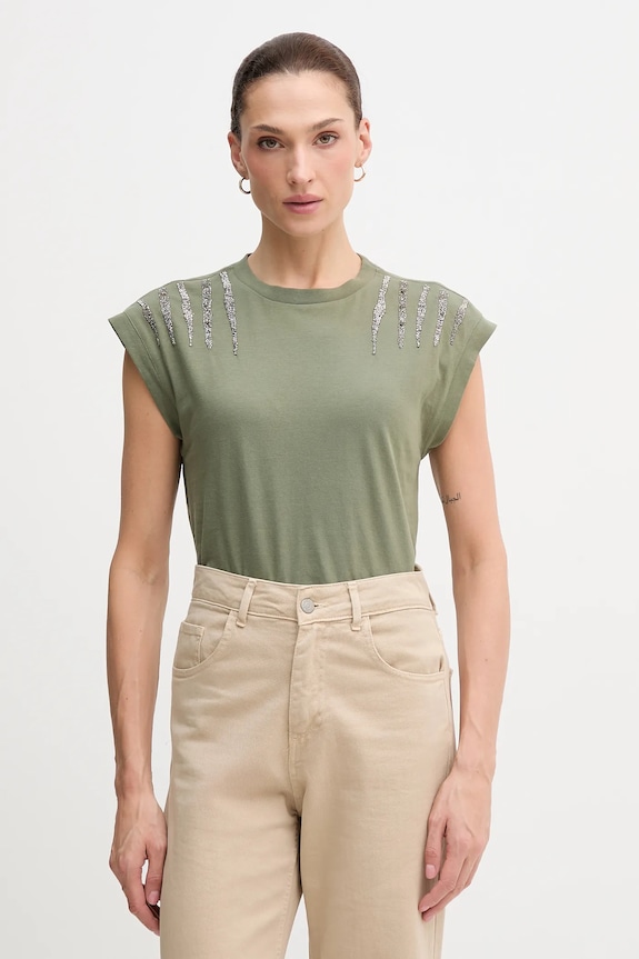 Pepe Jeans tricou imprimeu verde PL5000024