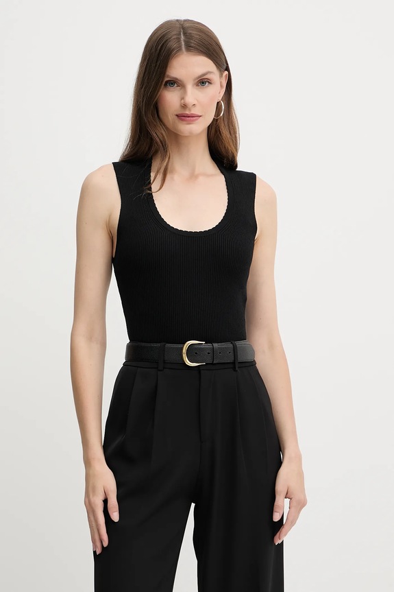 Twinset top rotund negru 252TP3350