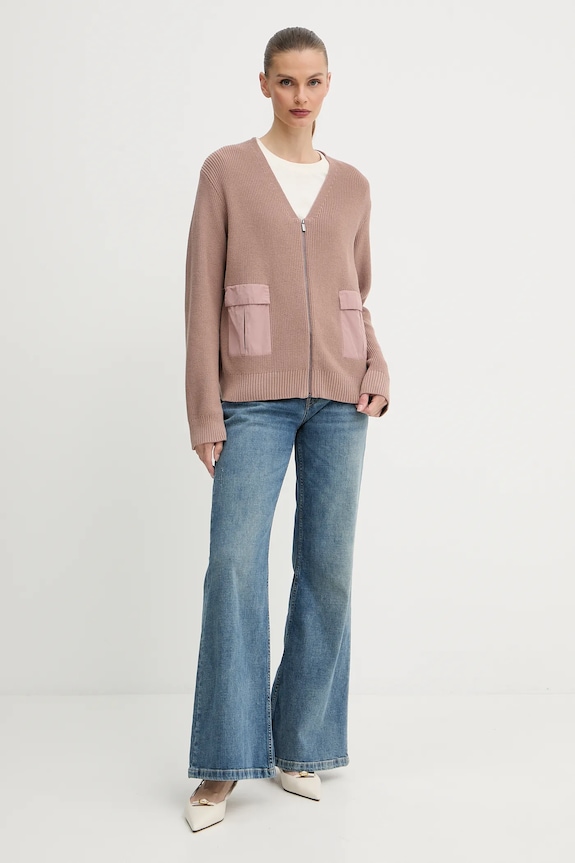 Бавовняна футболка Twinset 252TP2057 бежевий AW25