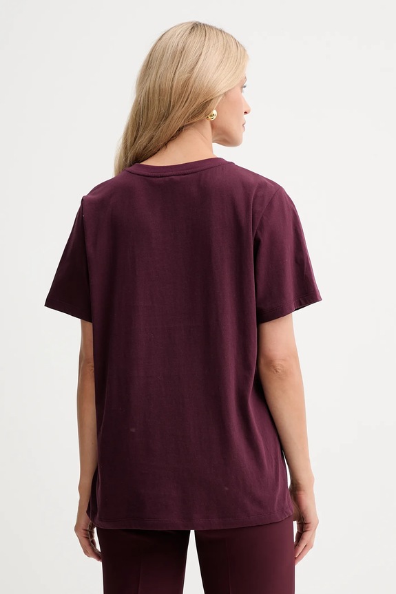 Odzież Twinset t-shirt bawełniany 252TP2057 bordowy