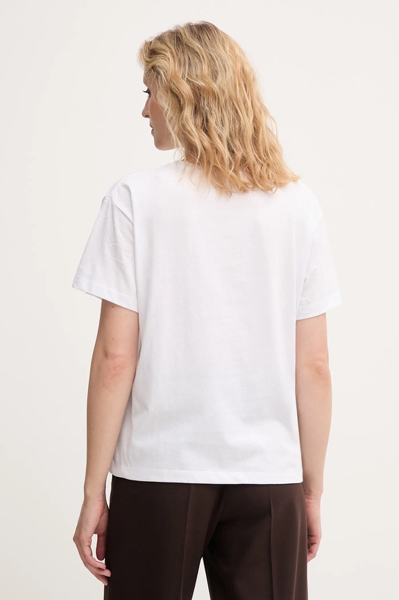 Ruházat Twinset pamut póló 252TP2055 fehér