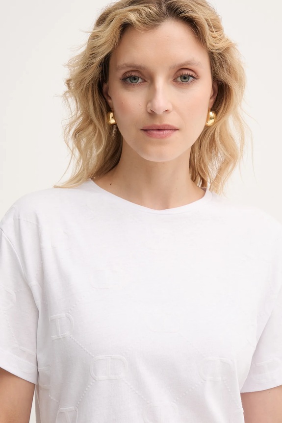 Twinset pamut póló fehér 252TP2055