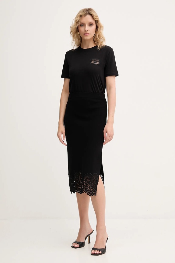 Twinset pamut póló 252TP2051 fekete AW25