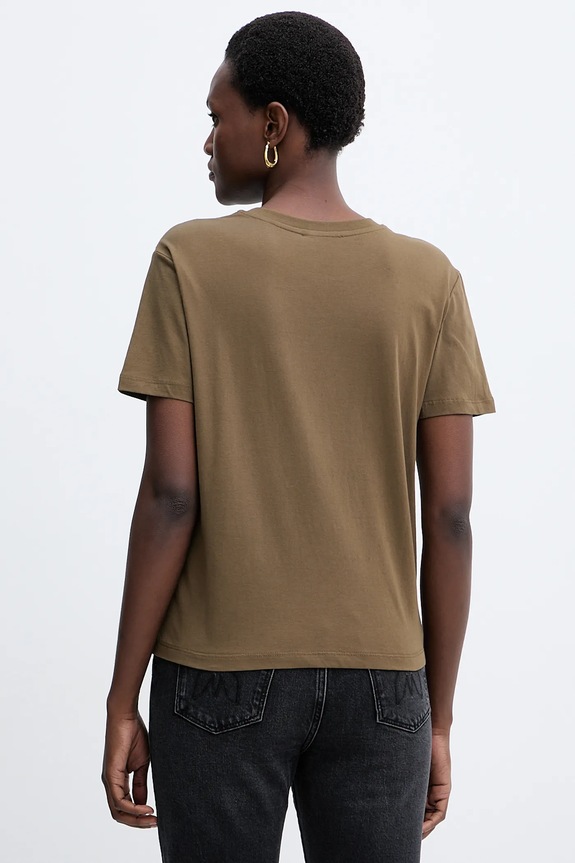 Îmbrăcăminte Twinset tricou din bumbac 252TT2320 verde