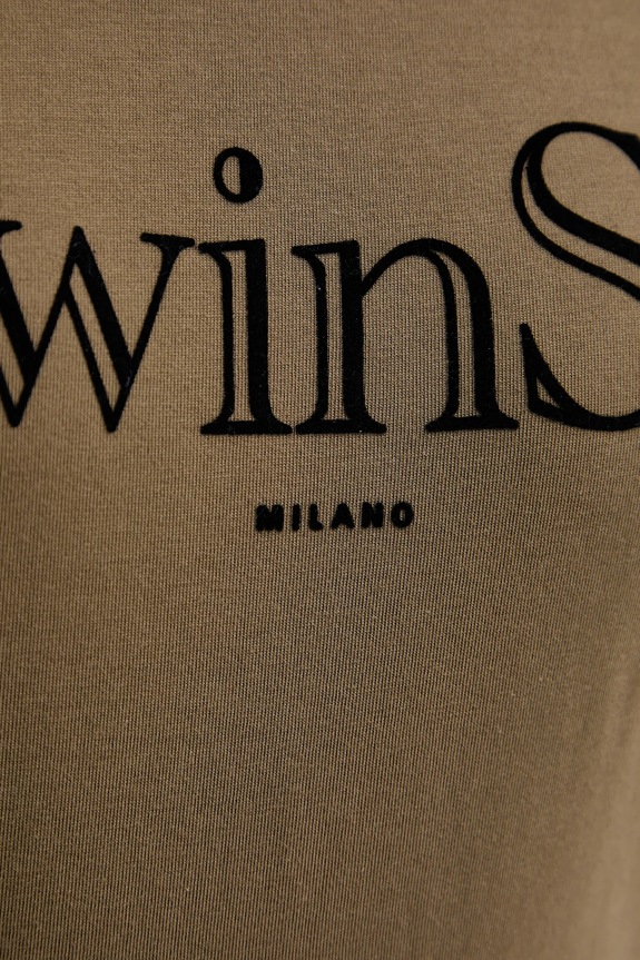 Twinset tricou din bumbac 252TT2320 verde