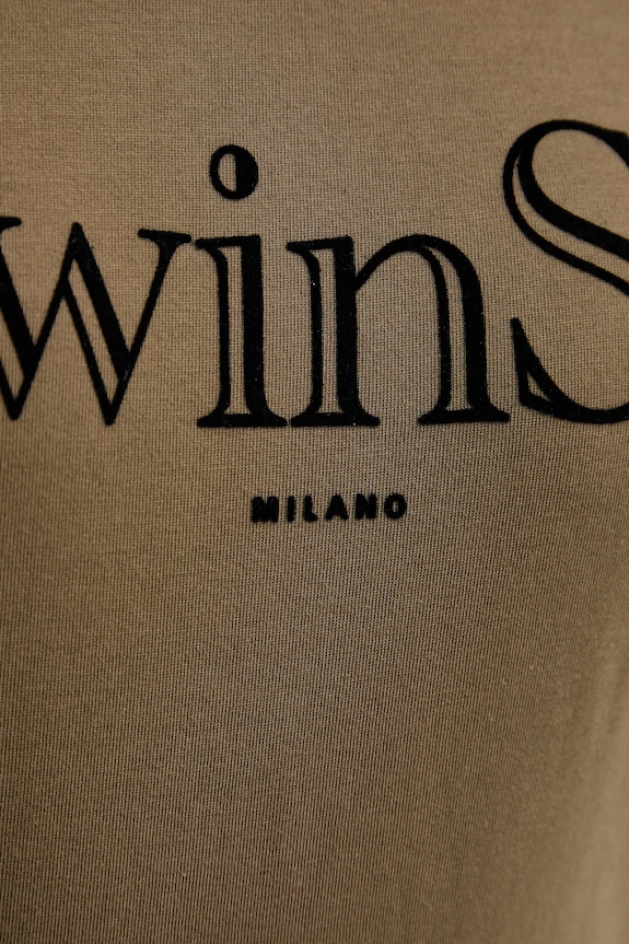 Twinset tricou din bumbac 252TT2320 verde