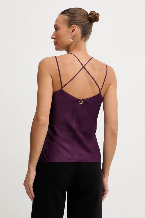 Ρούχα Μπλουζάκι Twinset 252TT2373 μωβ