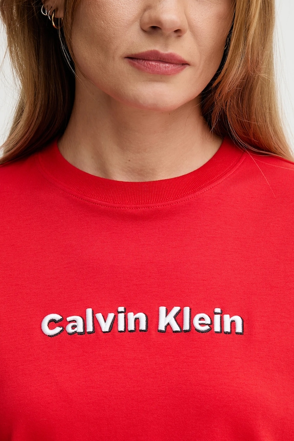 Bavlněné tričko Calvin Klein Jeans LV047D205G červená