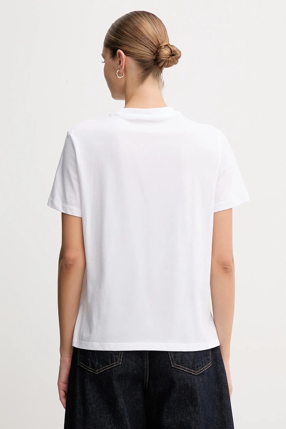 Odzież Calvin Klein Jeans T-shirt damski bawełniany LV047D873G biały