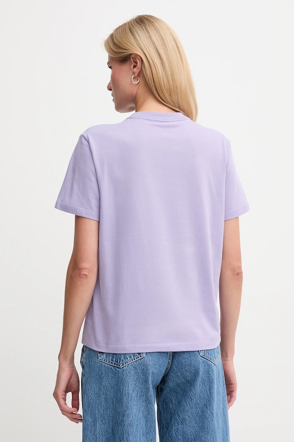 Odzież Calvin Klein Jeans T-shirt damski bawełniany LV047D873G fioletowy