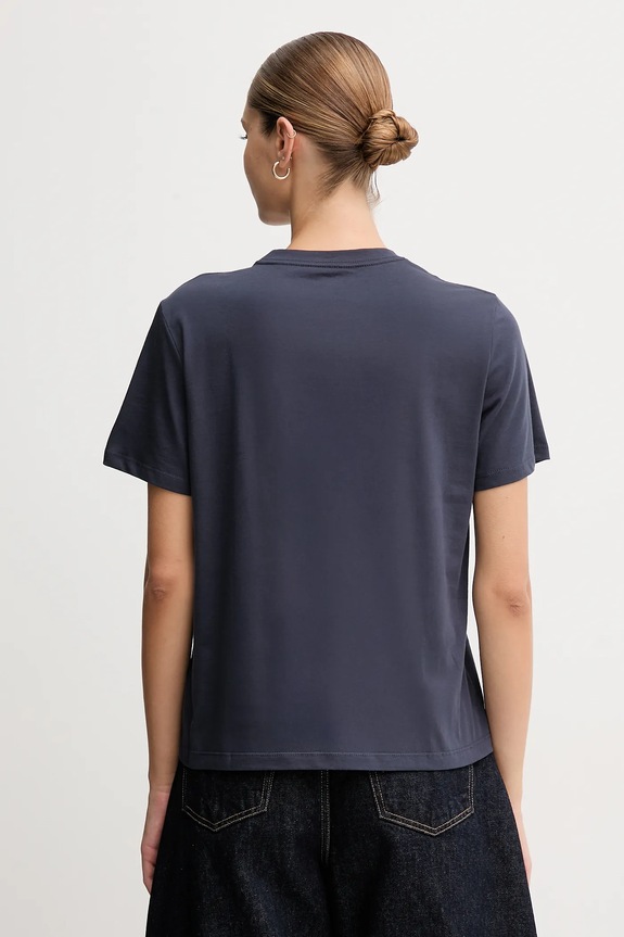 Odzież Calvin Klein Jeans T-shirt damski bawełniany LV047D873G granatowy
