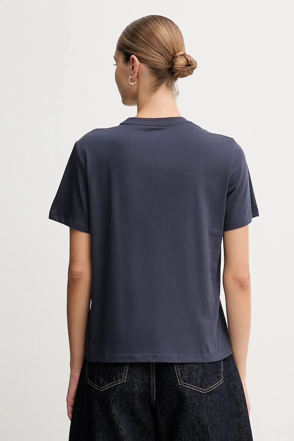 Odzież Calvin Klein Jeans T-shirt damski bawełniany LV047D873G granatowy