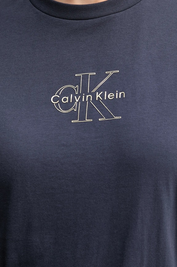 Calvin Klein Jeans T-shirt damski bawełniany LV047D873G granatowy