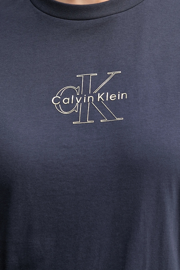 Calvin Klein Jeans T-shirt damski bawełniany LV047D873G granatowy