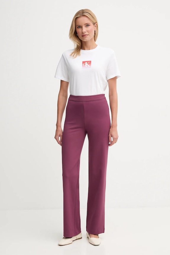 Βαμβακερό μπλουζάκι Calvin Klein Jeans LV047D874G λευκό AW25