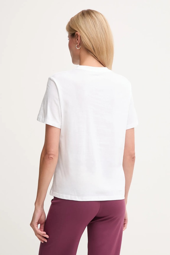 Ρούχα Βαμβακερό μπλουζάκι Calvin Klein Jeans LV047D874G λευκό