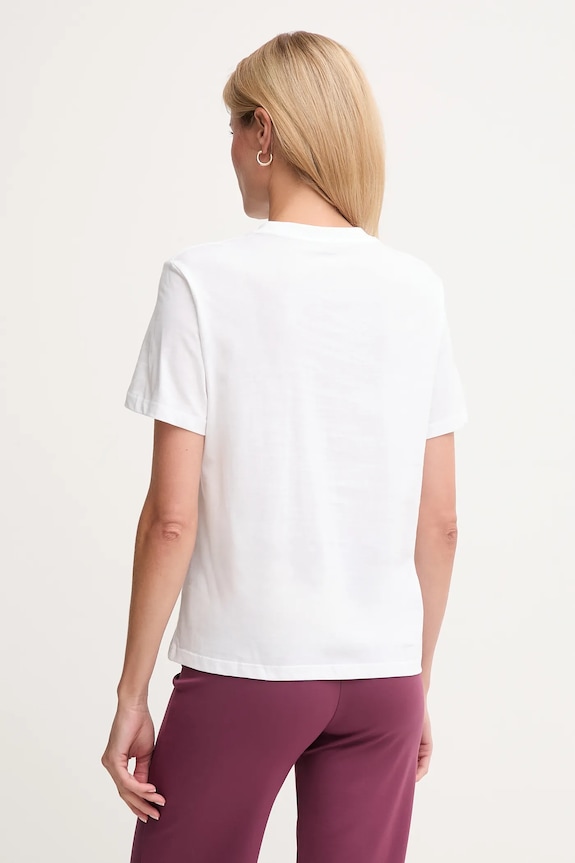 Ρούχα Βαμβακερό μπλουζάκι Calvin Klein Jeans LV047D874G λευκό