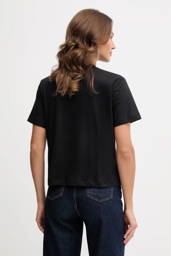 Ρούχα Βαμβακερό μπλουζάκι Calvin Klein Jeans LV047D880G μαύρο