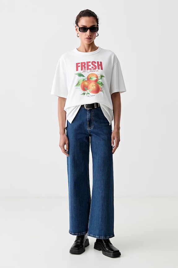 Levi's T-shirt damski bawełniany GR TABOR 001MX biały SS26