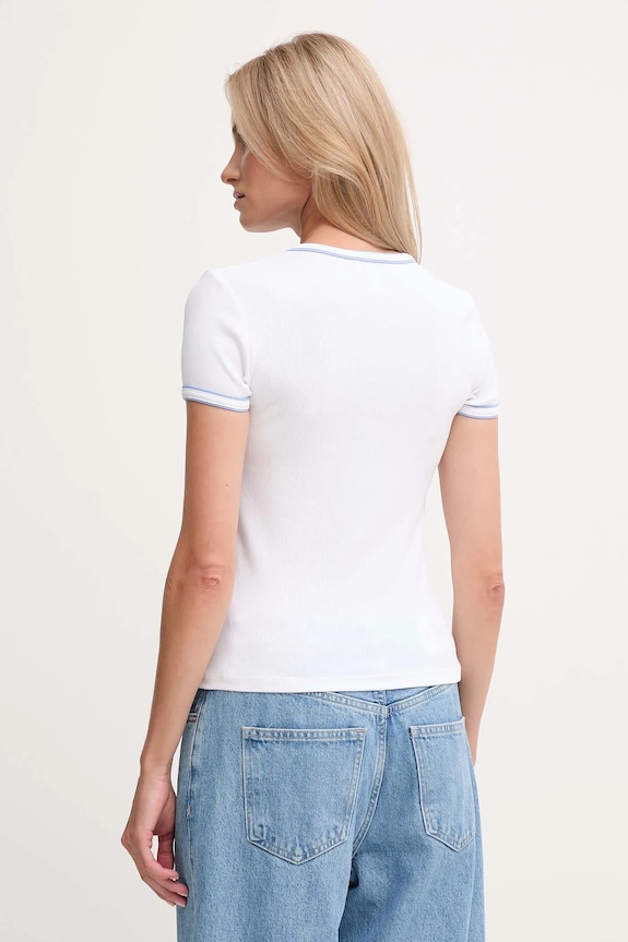 Îmbrăcăminte Calvin Klein Jeans tricou LV047D201G alb