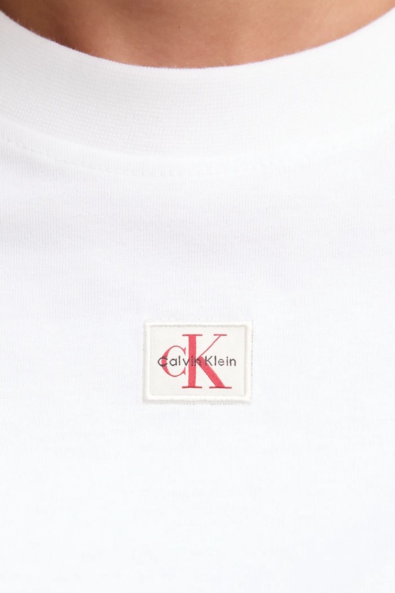 Calvin Klein Jeans pamut póló LV047D204G fehér