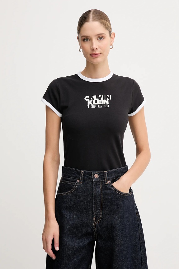 Calvin Klein Jeans t-shirt czarny LV047D208G