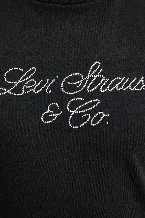 Levi's t-shirt bawełniany czarny A2226.0120