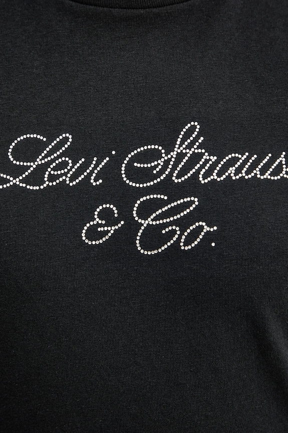 Levi's t-shirt bawełniany czarny A2226.0120