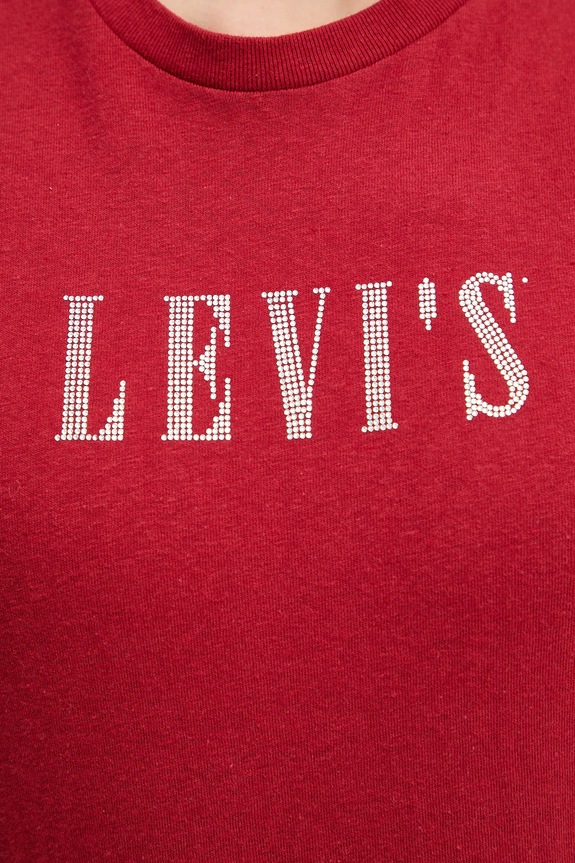 Bavlnené tričko Levi's A2226.0143 červená