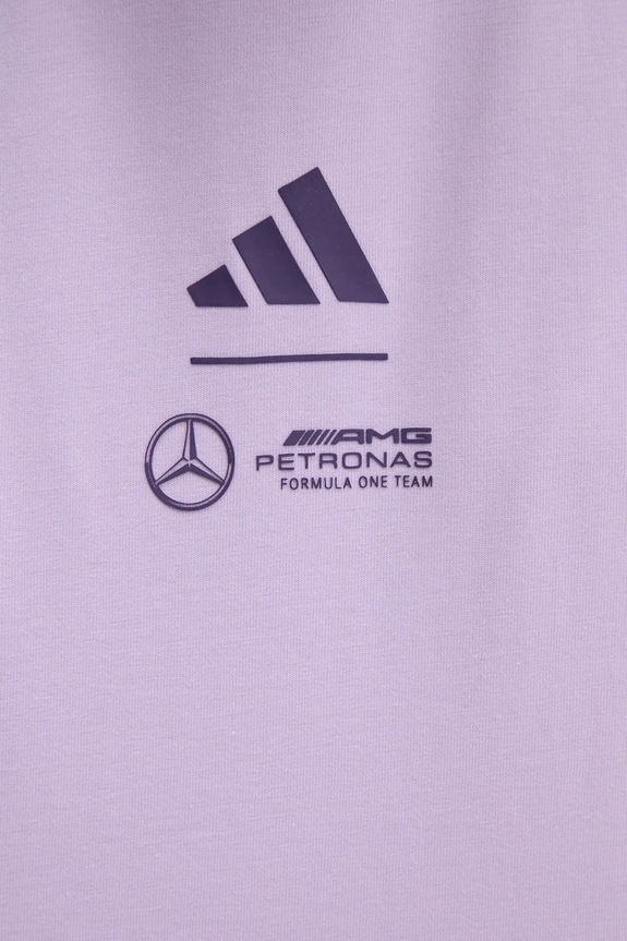 Βαμβακερό μπλουζάκι adidas x Mercedes JX8816 μωβ