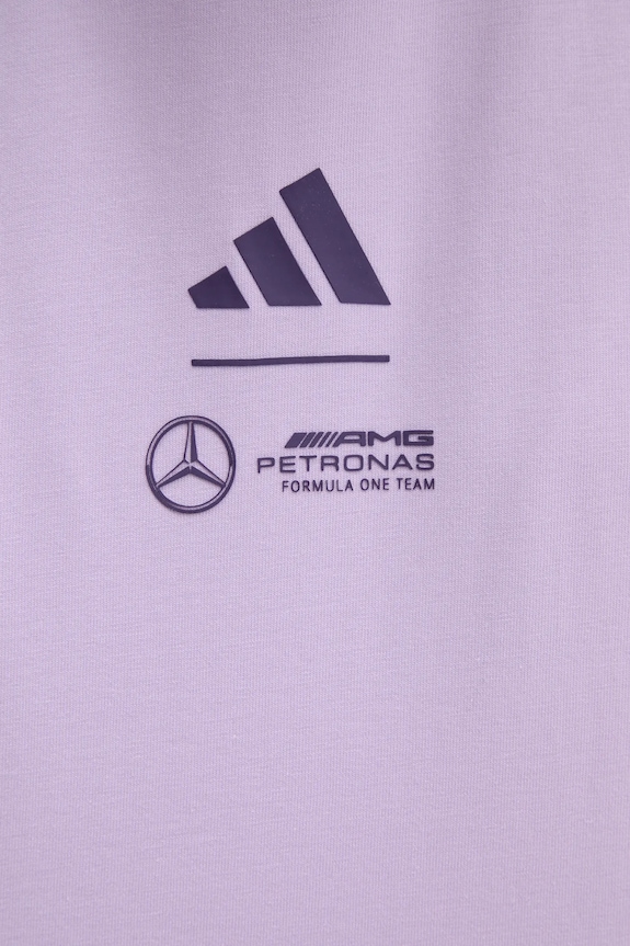 Βαμβακερό μπλουζάκι adidas x Mercedes JX8816 μωβ